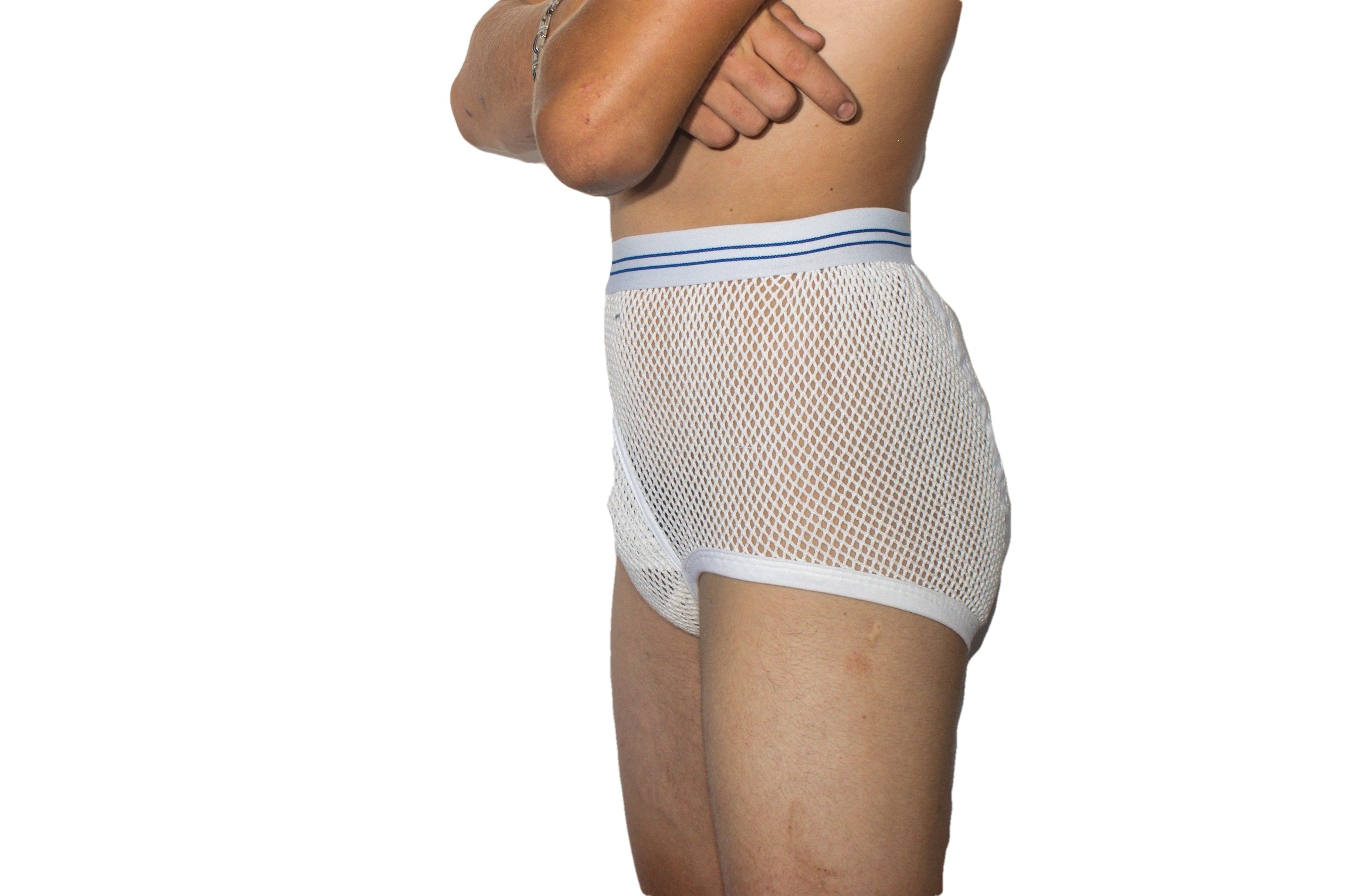 Handmade Double Seat String Y-Front Mesh Briefs – Retro See-Through Men’s Underwear
