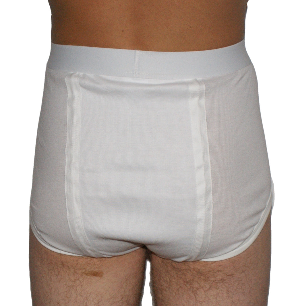 Briefs With double seat with front flap with high waist.