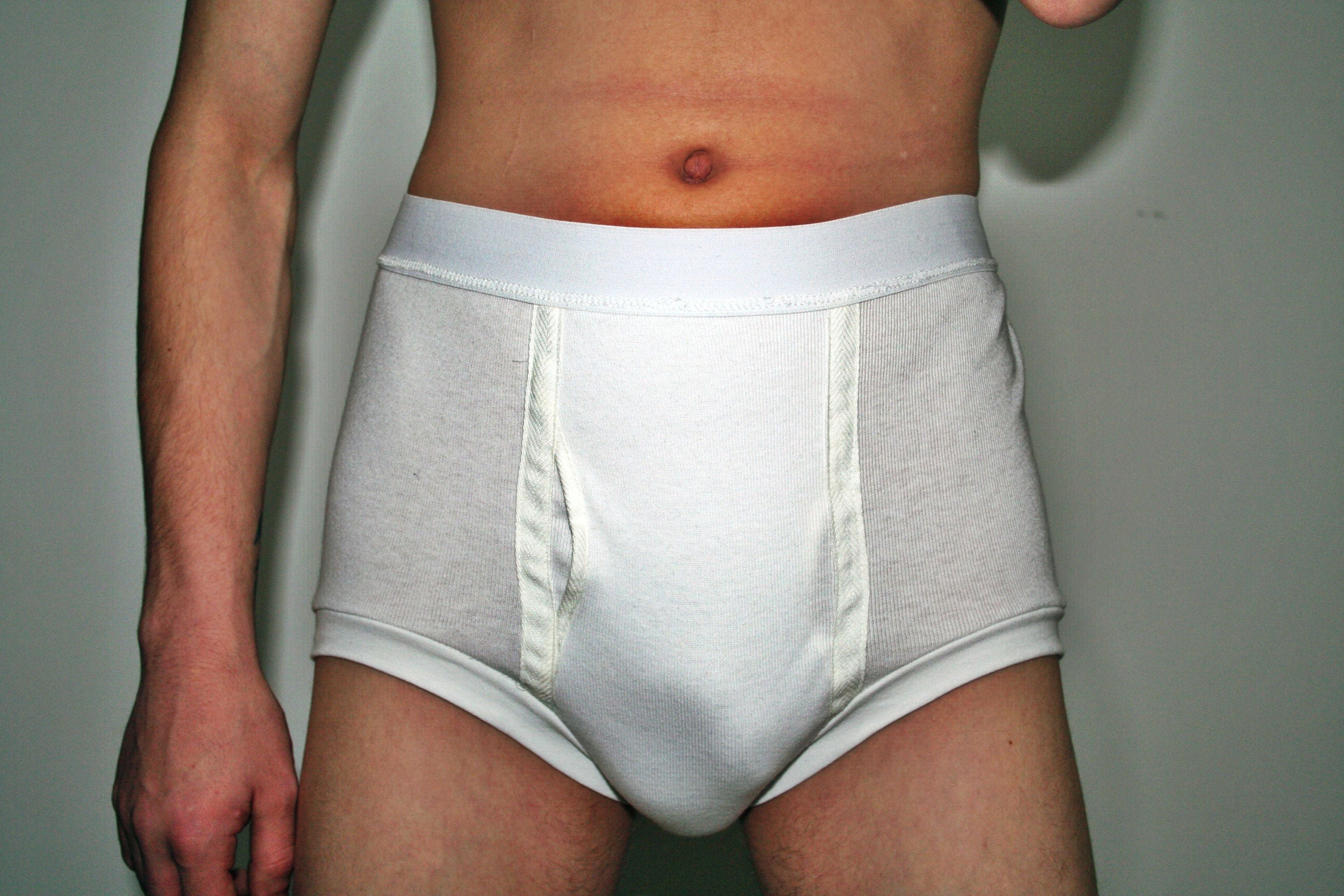 Classic A Front Briefs With double seat with high waist.