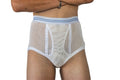 Handmade Double Seat String A-Front Mesh Briefs – Retro See-Through Men’s Underwear