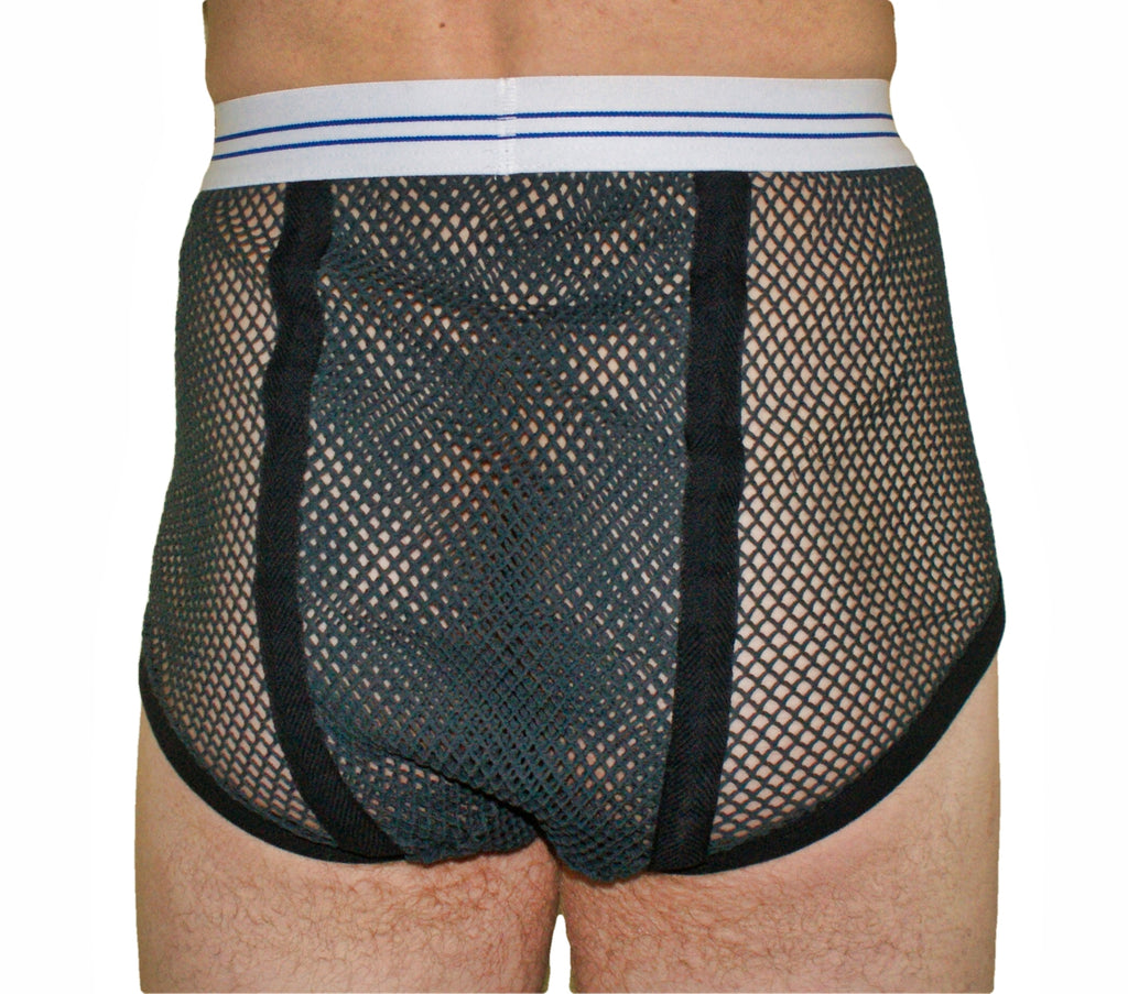 String Briefs With double seat in Black