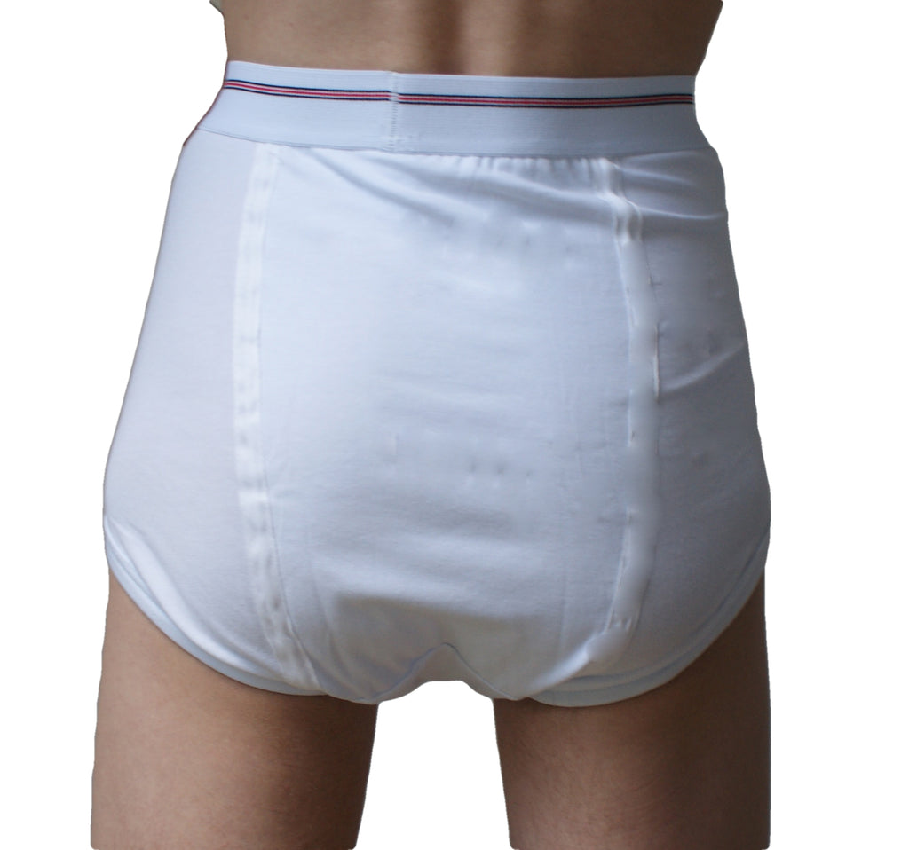 Briefs With double seat with zipped front flap with high waist and double seat
