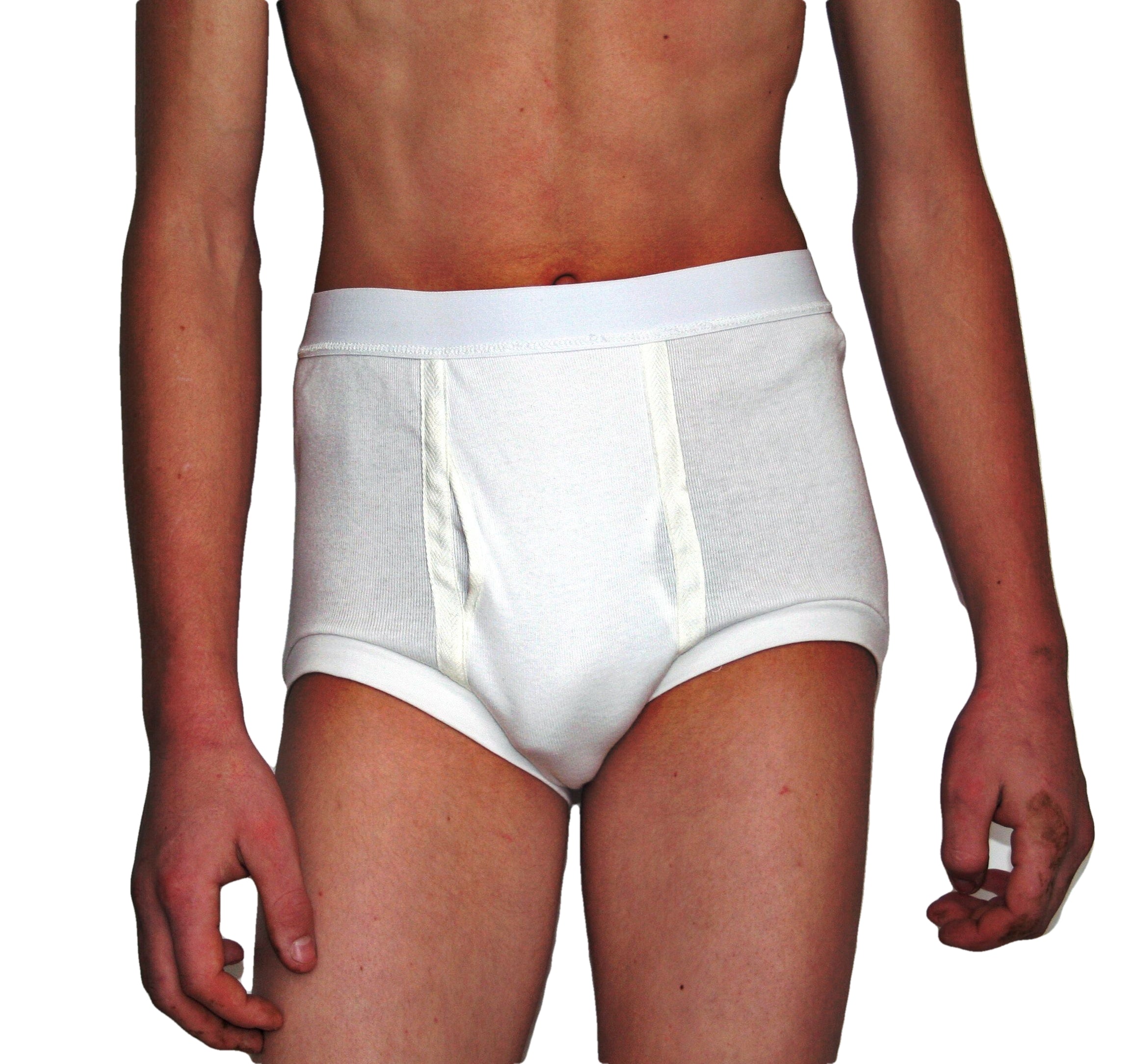 Classic A Front Briefs With double seat with high waist.