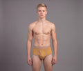 Classic  Retro Men’s Briefs – Reproduction Underwear in Mustard & Sand