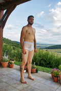 Handmade Double Seat String Y-Front Mesh Briefs – Retro See-Through Men’s Underwear