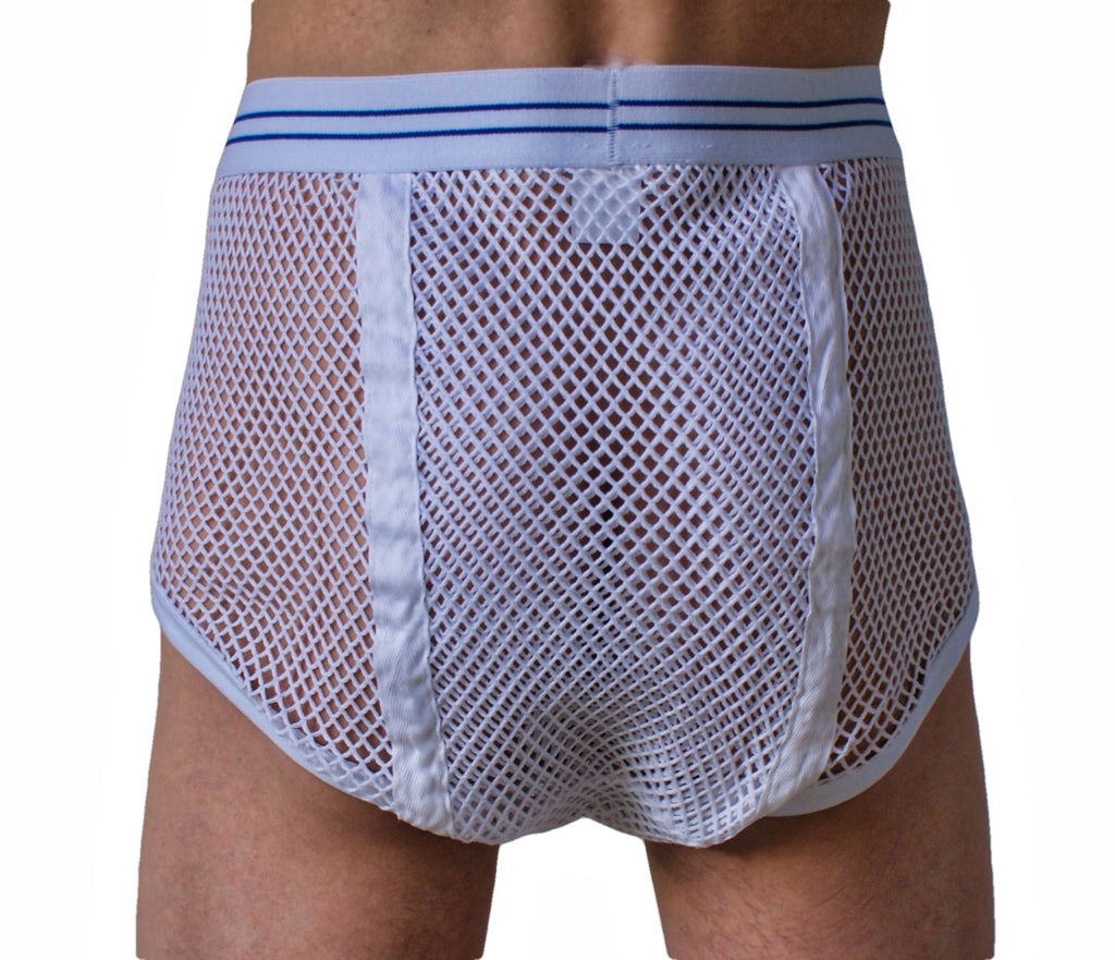 Handmade Double Seat String Y-Front Mesh Briefs – Retro See-Through Men’s Underwear
