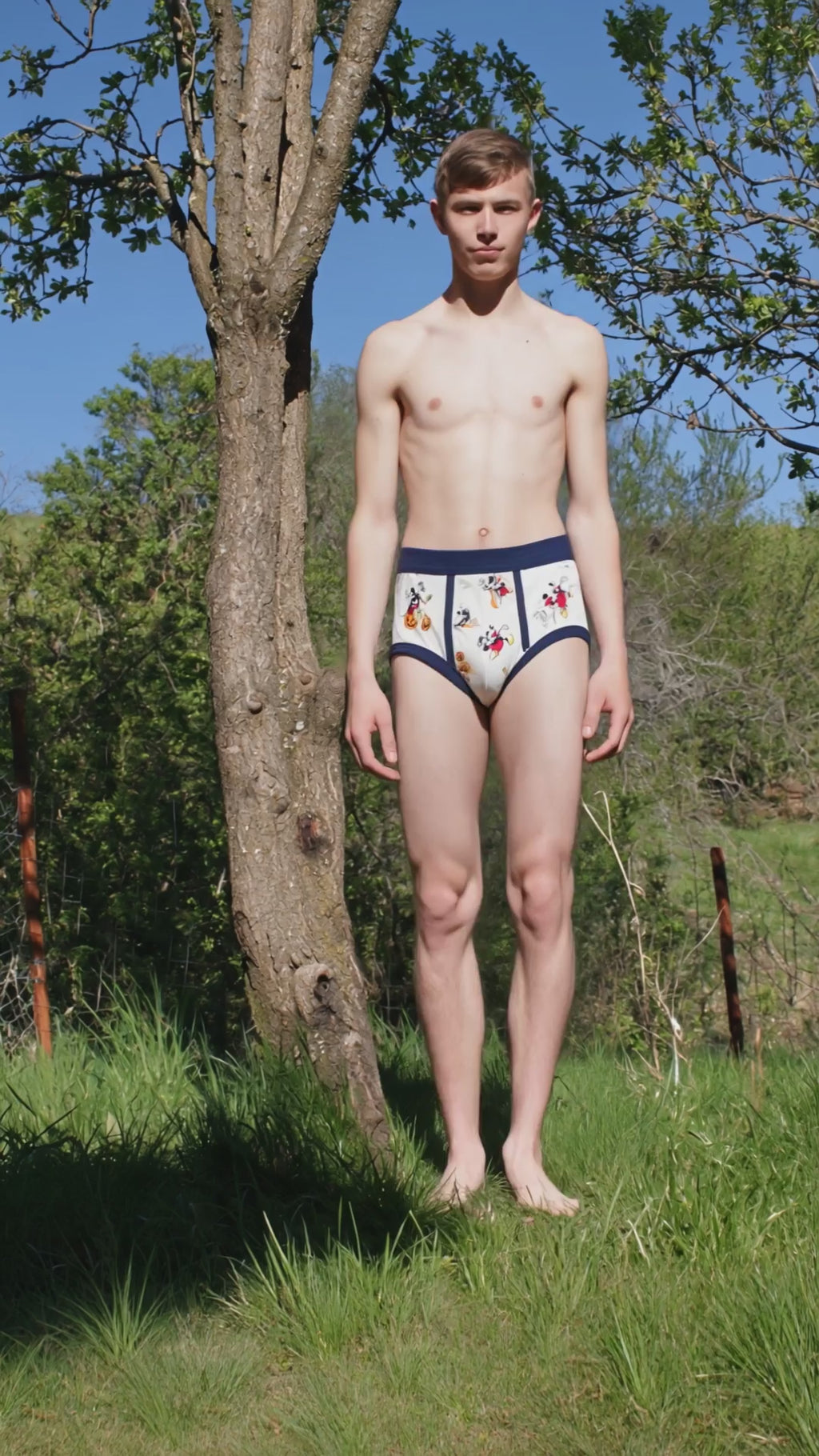 Cartoon Print Retro A-Front Briefs