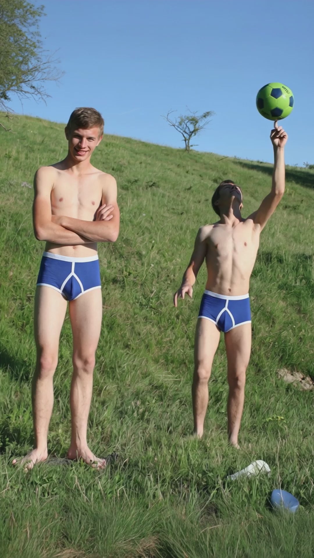 Royal Blue Nylon Retro Y-Front Briefs