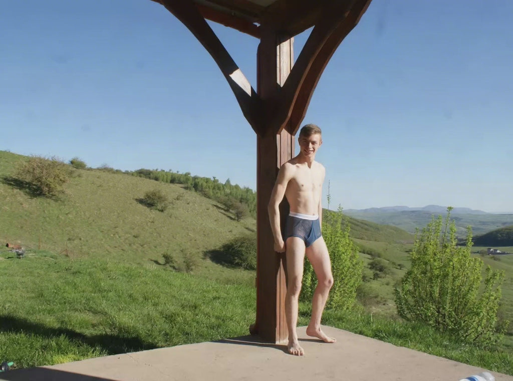 String Briefs With double seat in Blue