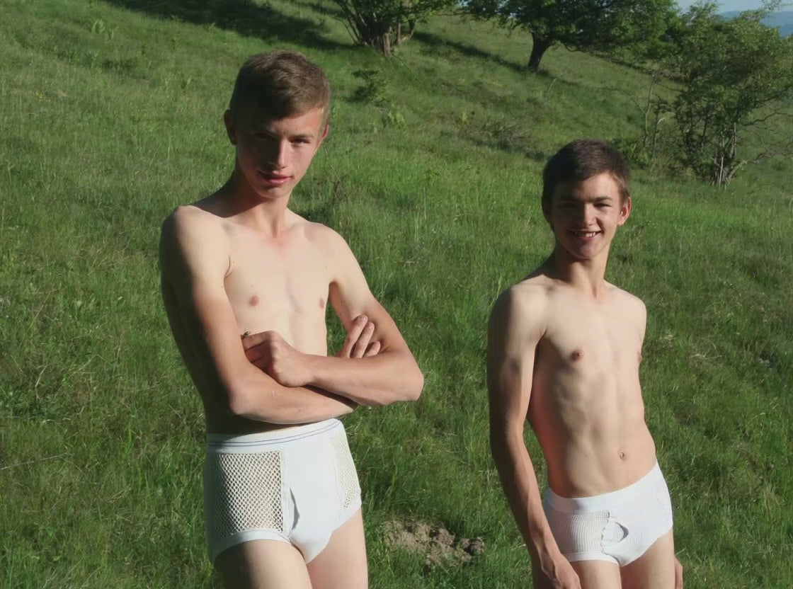 String Briefs With A Front Panel